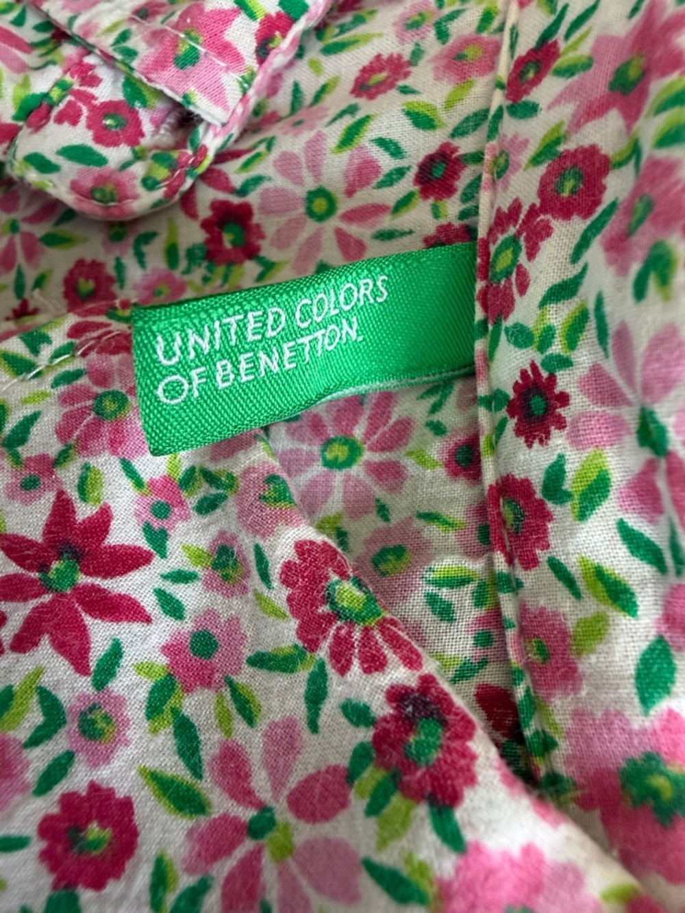 United Colors Of Benetton Pink & Green Floral Top